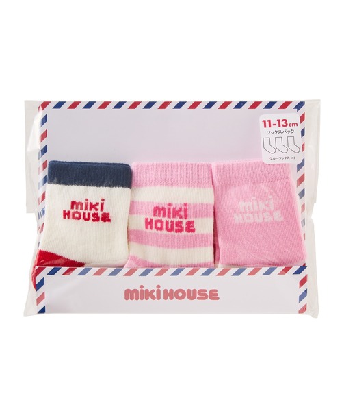 MIKI HOUSE(ミキハウス)の「【WEB限定】ソックスパック3足セット(ソックス/靴下・キッズ・ラベンダー/ロイヤルブルー/ベージュ/ブラック・17-19cm/15-17cm/13-15cm/11-13cm)」の6枚目の写真