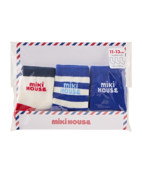 MIKI HOUSE(ミキハウス)の「【WEB限定】ソックスパック3足セット(ソックス/靴下・キッズ・ラベンダー/ロイヤルブルー/ベージュ/ブラック・17-19cm/15-17cm/13-15cm/11-13cm)」の7枚目の写真