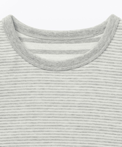 無印良品（ムジルシリョウヒン）の「ベビー　あたまするっと　接結編みクルーネック長袖Ｔシャツ（Tシャツ/カットソー・キッズ・ベージュ系/グレー系/ネイビー系・80/90/100）」の13枚目の写真