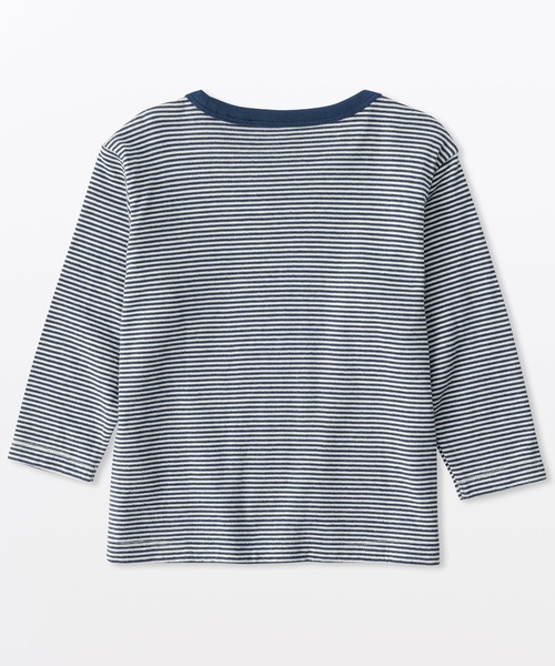 無印良品（ムジルシリョウヒン）の「ベビー　あたまするっと　接結編みクルーネック長袖Ｔシャツ（Tシャツ/カットソー・キッズ・ベージュ系/グレー系/ネイビー系・80/90/100）」の14枚目の写真