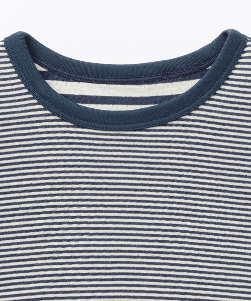 無印良品（ムジルシリョウヒン）の「ベビー　あたまするっと　接結編みクルーネック長袖Ｔシャツ（Tシャツ/カットソー・キッズ・ベージュ系/グレー系/ネイビー系・80/90/100）」の10枚目の写真