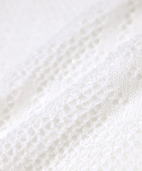 Cutie Blonde（キューティーブロンド）の「【2点セット/S-LL】キラリと光るラメがポイント メッシュロゴニット+タンクトップ（その他トップス・レディース・ブラック/ブルー/ホワイト・04/03/02/01）」の7枚目の写真