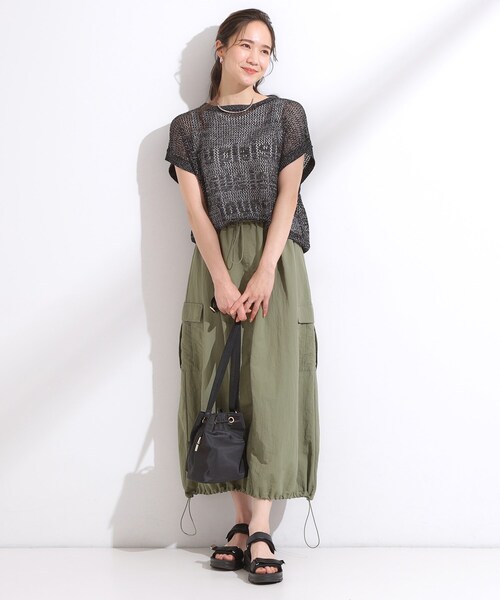 Cutie Blonde（キューティーブロンド）の「【2点セット/S-LL】キラリと光るラメがポイント メッシュロゴニット+タンクトップ（その他トップス・レディース・ブラック/ブルー/ホワイト・04/03/02/01）」の10枚目の写真