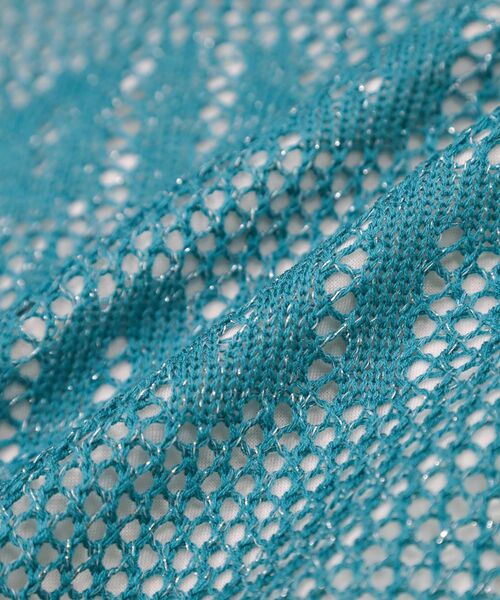 Cutie Blonde（キューティーブロンド）の「【2点セット/S-LL】キラリと光るラメがポイント メッシュロゴニット+タンクトップ（その他トップス・レディース・ブラック/ブルー/ホワイト・04/03/02/01）」の15枚目の写真