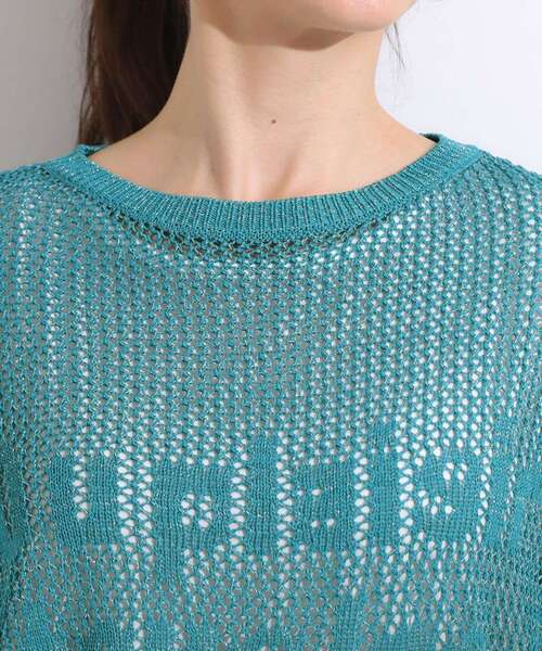 Cutie Blonde（キューティーブロンド）の「【2点セット/S-LL】キラリと光るラメがポイント メッシュロゴニット+タンクトップ（その他トップス・レディース・ブラック/ブルー/ホワイト・04/03/02/01）」の20枚目の写真