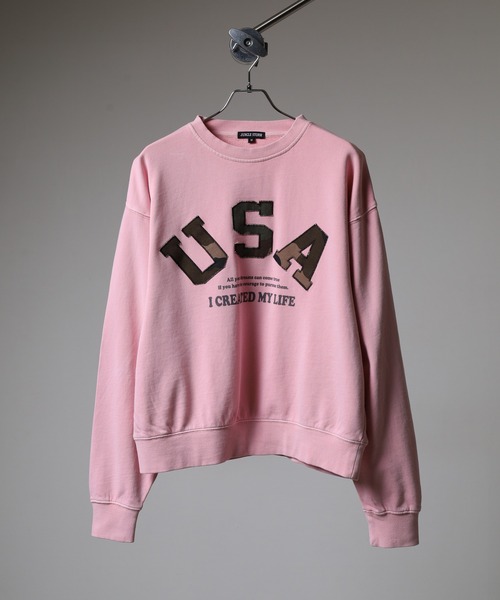 セール】JUNGLESTOTM USAワッペン刺繍トレーナー（スウェット