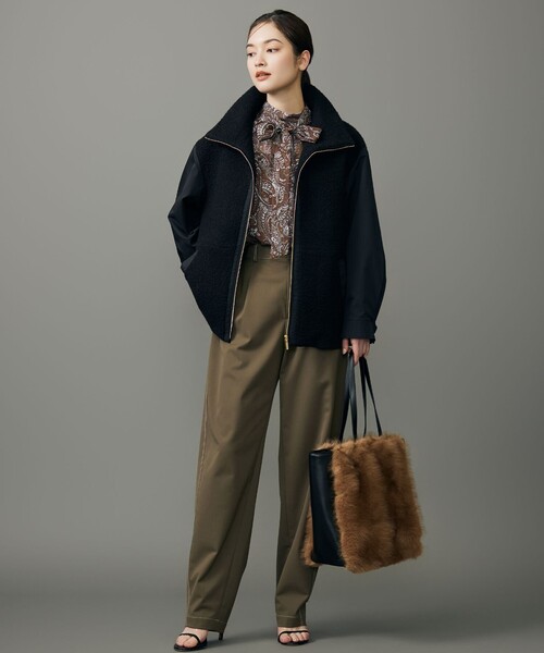 自由区(ジユウク)の「デニムライクツイルカーブテーパード パンツ(その他パンツ・レディース・ネイビー系/ダークブラウン系・32)」の7枚目の写真