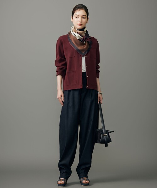 自由区(ジユウク)の「デニムライクツイルカーブテーパード パンツ(その他パンツ・レディース・ネイビー系/ダークブラウン系・32)」の8枚目の写真