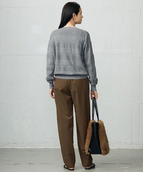 自由区(ジユウク)の「デニムライクツイルカーブテーパード パンツ(その他パンツ・レディース・ネイビー系/ダークブラウン系・32)」の12枚目の写真