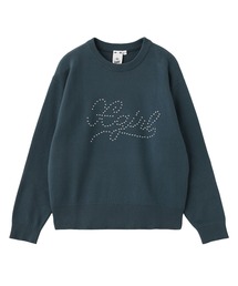 X-girl | STUDDED LOGO KNIT TOP(ニット/セーター)