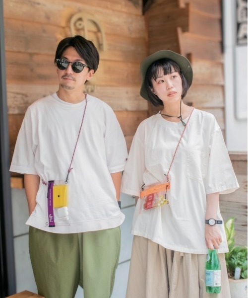 BACKYARD FAMILY（バックヤードファミリー）の「KAKSI カクシ 2wayクリアサコッシュ（メッセンジャーバッグ・レディース・ライトグリーン/カーキ/パープル/オレンジ/グレー/ブラック・FREE）」の7枚目の写真