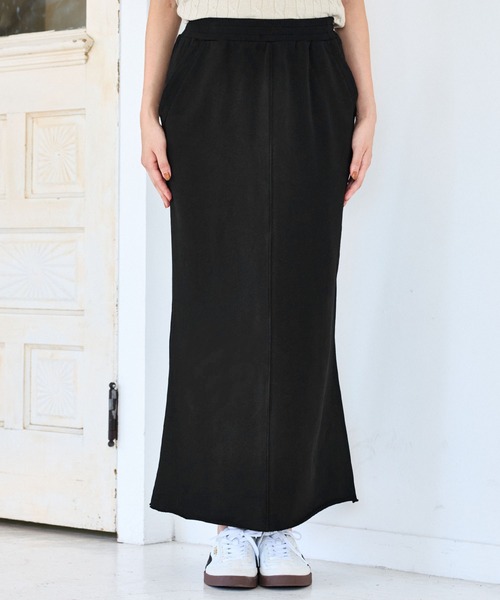 VIS（ビス）の「ミニ裏毛ナロースカート（スカート・レディース・ライトグレー/ブラック・FREE）」の14枚目の写真