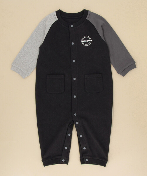 COMME CA ISM（コムサイズム）の「サークルプリントツーウェイオール（ロンパース・キッズ・グリーン/オフホワイト/ブラック/オートミール・60-80cm）」の2枚目の写真