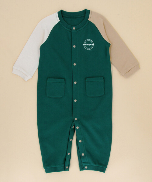 COMME CA ISM（コムサイズム）の「サークルプリントツーウェイオール（ロンパース・キッズ・グリーン/オフホワイト/ブラック/オートミール・60-80cm）」の20枚目の写真