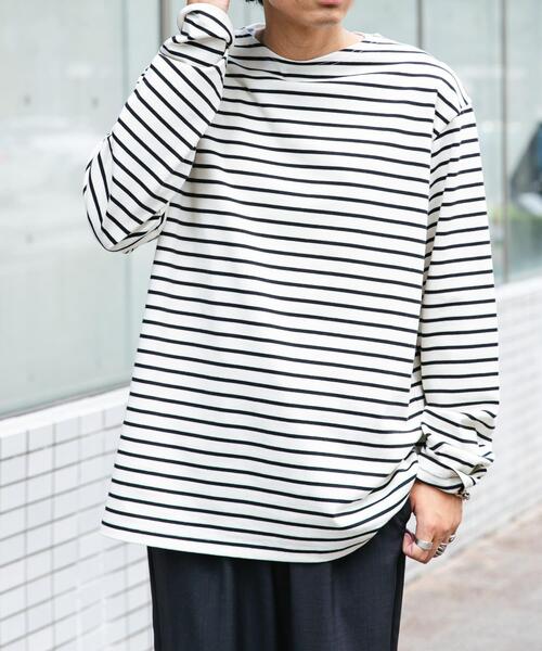 FORK&SPOON（フォークアンドスプーン）の「FORK&SPOON　ボートネックボーダー（Tシャツ/カットソー・メンズ・レッド系その他/ブラック系その他/グリーン系その他・4/5）」の18枚目の写真