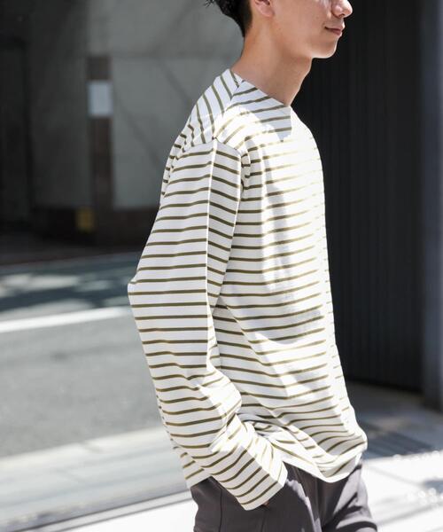 FORK&SPOON（フォークアンドスプーン）の「FORK&SPOON　ボートネックボーダー（Tシャツ/カットソー・メンズ・レッド系その他/ブラック系その他/グリーン系その他・4/5）」の6枚目の写真