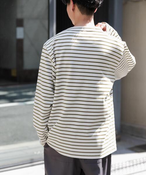 FORK&SPOON（フォークアンドスプーン）の「FORK&SPOON　ボートネックボーダー（Tシャツ/カットソー・メンズ・レッド系その他/ブラック系その他/グリーン系その他・4/5）」の7枚目の写真