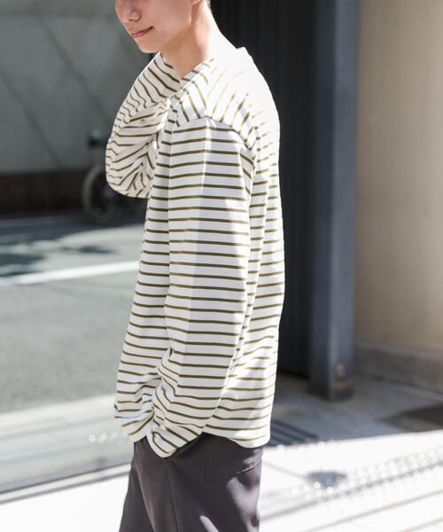 FORK&SPOON（フォークアンドスプーン）の「FORK&SPOON　ボートネックボーダー（Tシャツ/カットソー・メンズ・レッド系その他/ブラック系その他/グリーン系その他・4/5）」の8枚目の写真