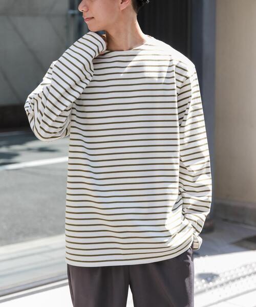 FORK&SPOON（フォークアンドスプーン）の「FORK&SPOON　ボートネックボーダー（Tシャツ/カットソー・メンズ・レッド系その他/ブラック系その他/グリーン系その他・4/5）」の9枚目の写真