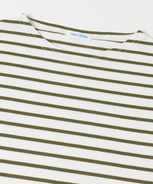 FORK&SPOON（フォークアンドスプーン）の「FORK&SPOON　ボートネックボーダー（Tシャツ/カットソー・メンズ・レッド系その他/ブラック系その他/グリーン系その他・4/5）」の14枚目の写真