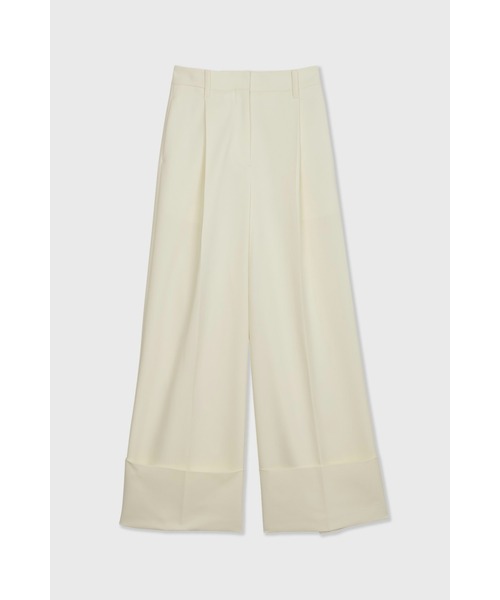 CINOH（チノ）の「DOUBLE CLOTH WIDE PANTS（その他パンツ・レディース・アイボリー・36）」の2枚目の写真