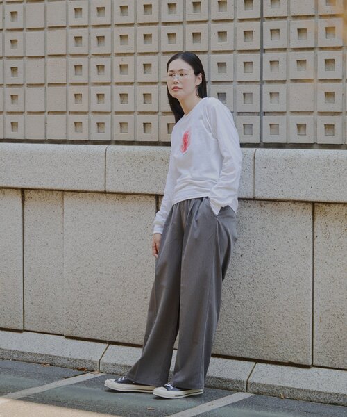 WHIMSIC（ウィムジック）の「【UNISEX/2サイズ展開/SETUP対応】ルーズフィットイージースラックス（その他パンツ・メンズ・チャコールグレー/ブラウン/ネイビー/ベージュ/ブラウン系その他/グレー系その他・2/1）」の7枚目の写真