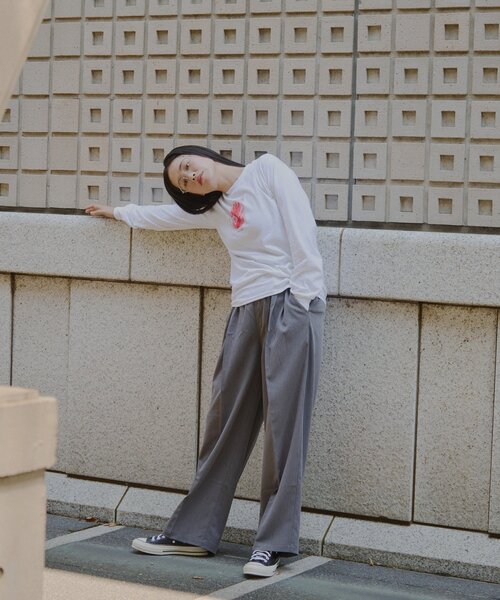 WHIMSIC（ウィムジック）の「【UNISEX/2サイズ展開/SETUP対応】ルーズフィットイージースラックス（その他パンツ・メンズ・チャコールグレー/ブラウン/ネイビー/ベージュ/ブラウン系その他/グレー系その他・2/1）」の8枚目の写真