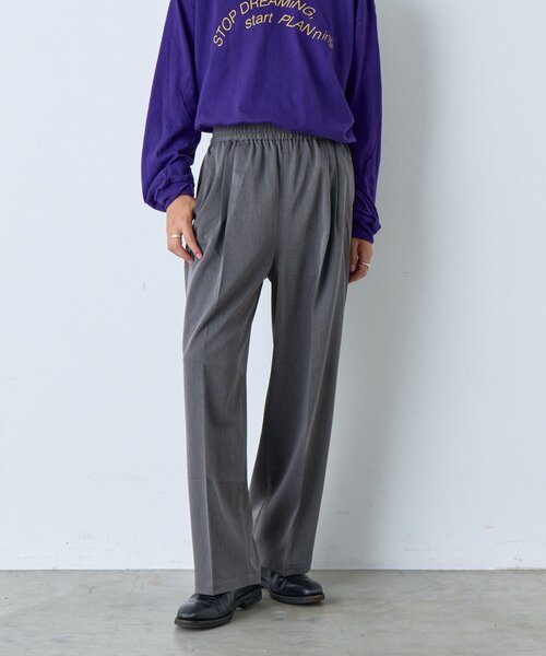 WHIMSIC（ウィムジック）の「【UNISEX/2サイズ展開/SETUP対応】ルーズフィットイージースラックス（その他パンツ・メンズ・チャコールグレー/ブラウン/ネイビー/ベージュ/ブラウン系その他/グレー系その他・2/1）」の10枚目の写真