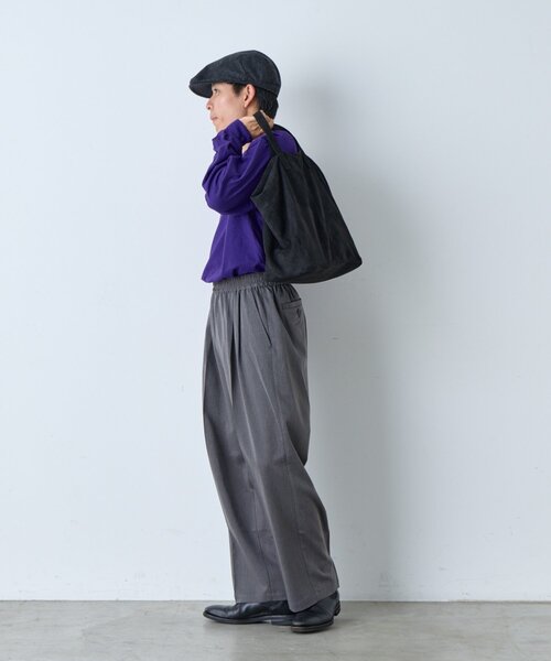 WHIMSIC（ウィムジック）の「【UNISEX/2サイズ展開/SETUP対応】ルーズフィットイージースラックス（その他パンツ・メンズ・チャコールグレー/ブラウン/ネイビー/ベージュ/ブラウン系その他/グレー系その他・2/1）」の12枚目の写真