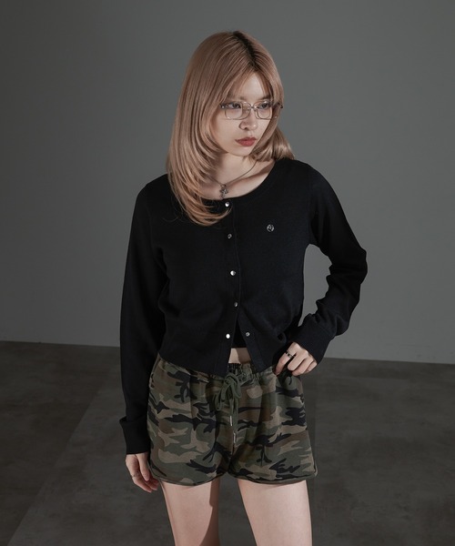 apres jour mignon(アプレジュールミニョン)の「メタルプレートクロップドカーディガン【ZOZOTOWN限定アイテム】(カーディガン/ボレロ・レディース・ブラック/グレー/ブラック系その他/杢グレー・X-LARGE/フリー)」の14枚目の写真