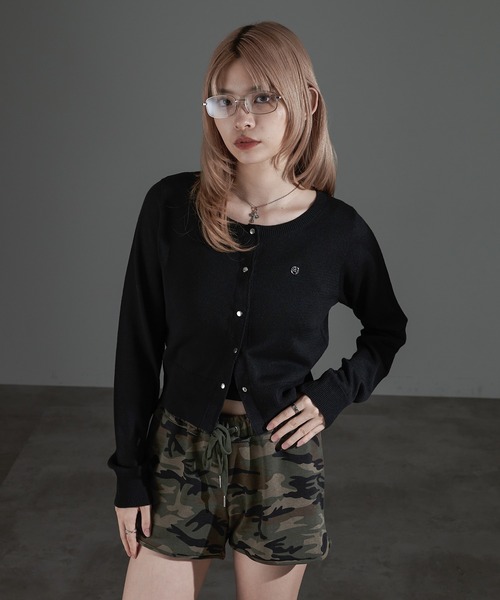 apres jour mignon(アプレジュールミニョン)の「メタルプレートクロップドカーディガン【ZOZOTOWN限定アイテム】(カーディガン/ボレロ・レディース・ブラック/グレー/ブラック系その他/杢グレー・X-LARGE/フリー)」の15枚目の写真
