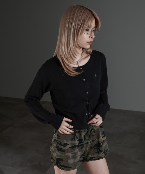 apres jour mignon(アプレジュールミニョン)の「メタルプレートクロップドカーディガン【ZOZOTOWN限定アイテム】(カーディガン/ボレロ・レディース・ブラック/グレー/ブラック系その他/杢グレー・X-LARGE/フリー)」の16枚目の写真