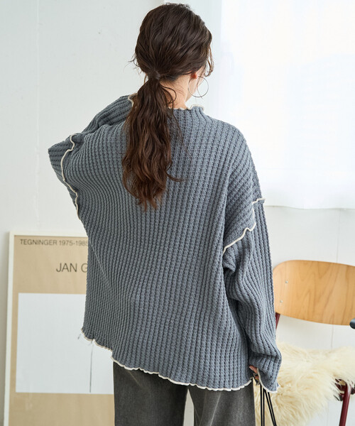 セール】限定展開 ヘビー ワッフル メロー ハイネック ニット（ニット