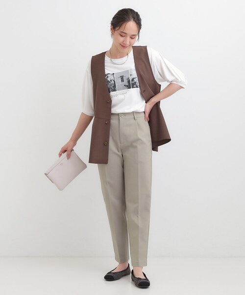 SHOO・LA・RUE(シューラルー)の「【洗濯機可/S-3L/美脚シルエット】通勤・セレモニーにも きちんと見えする ソフトスティックパンツ(その他パンツ・レディース・ブラック/ベージュ/ブルー/グレー・01/02/03/04/05)」の11枚目の写真