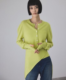 アダムエロペ アダムエロペ 黄緑 グリーン カーディガン ADAM ET ROPE'｜アダムエロペのカーディガン/ボレロ（グリーン