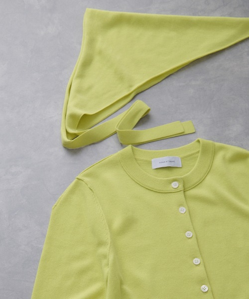 ADAM ET ROPE'（アダムエロペ）の「梳毛クルーネックカーディガンストールセット（カーディガン/ボレロ・レディース・ブラウン/グレー/イエロー/キナリ・FREE）」の17枚目の写真