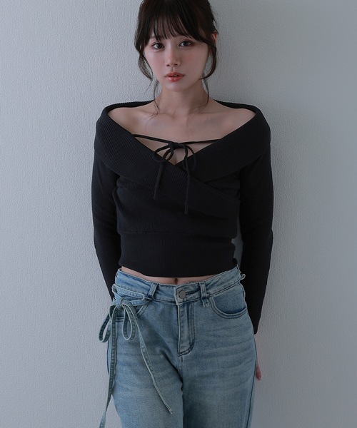 M DOLLY（エムドリー）の「semi wide serafina denim / セミワイドセラフィナデニム（デニムパンツ・レディース・ライトブルー/ブルー・M/S/XS）」の6枚目の写真