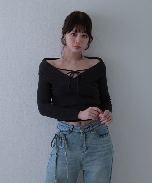 M DOLLY（エムドリー）の「semi wide serafina denim / セミワイドセラフィナデニム（デニムパンツ・レディース・ライトブルー/ブルー・M/S/XS）」の7枚目の写真