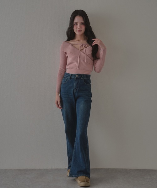 M DOLLY（エムドリー）の「semi wide serafina denim / セミワイドセラフィナデニム（デニムパンツ・レディース・ライトブルー/ブルー・M/S/XS）」の10枚目の写真