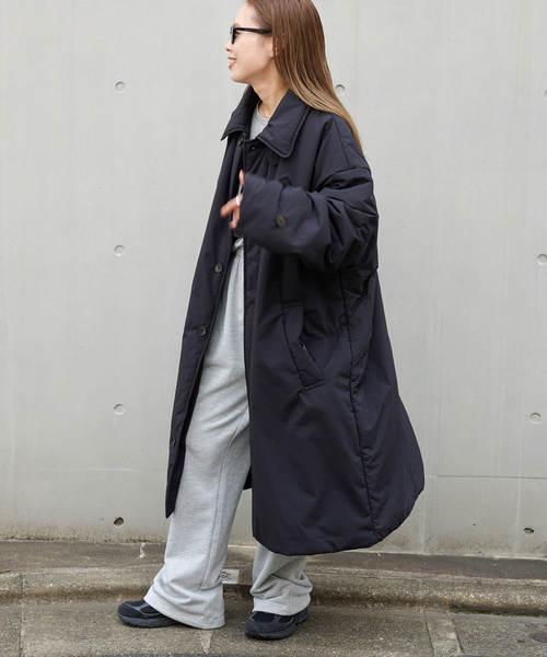 OUTDOOR PRODUCTS（アウトドアプロダクツ）の「パデットライナーステンカラーコート 撥水加工（その他アウター・レディース・ブラック/アイボリー・40/38）」の16枚目の写真