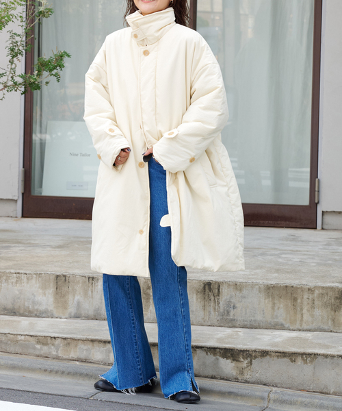 OUTDOOR PRODUCTS（アウトドアプロダクツ）の「パデットライナーステンカラーコート 撥水加工（その他アウター・レディース・ブラック/アイボリー・40/38）」の9枚目の写真