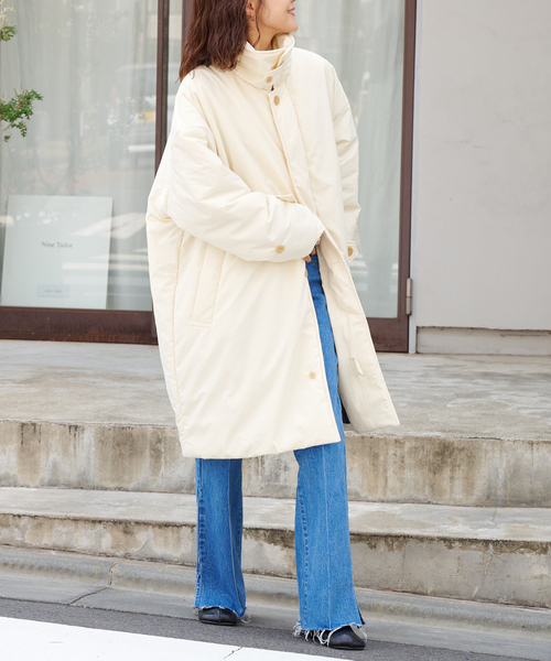 OUTDOOR PRODUCTS（アウトドアプロダクツ）の「パデットライナーステンカラーコート 撥水加工（その他アウター・レディース・ブラック/アイボリー・40/38）」の4枚目の写真