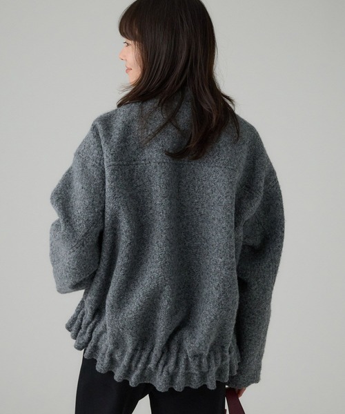 BABYLONE（バビロン）の「ウェイビーニードルブルゾン（ブルゾン・レディース・グレー/オフホワイト・フリー）」の22枚目の写真