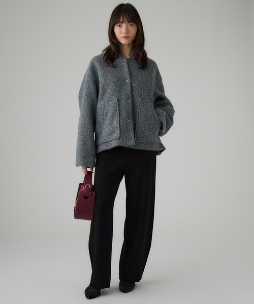 BABYLONE（バビロン）の「ウェイビーニードルブルゾン（ブルゾン・レディース・グレー/オフホワイト・フリー）」の21枚目の写真