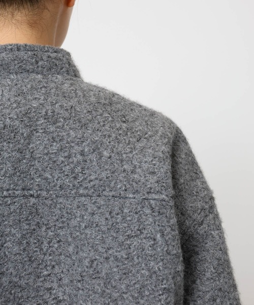 BABYLONE（バビロン）の「ウェイビーニードルブルゾン（ブルゾン・レディース・グレー/オフホワイト・フリー）」の11枚目の写真