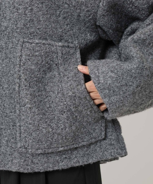 BABYLONE（バビロン）の「ウェイビーニードルブルゾン（ブルゾン・レディース・グレー/オフホワイト・フリー）」の8枚目の写真