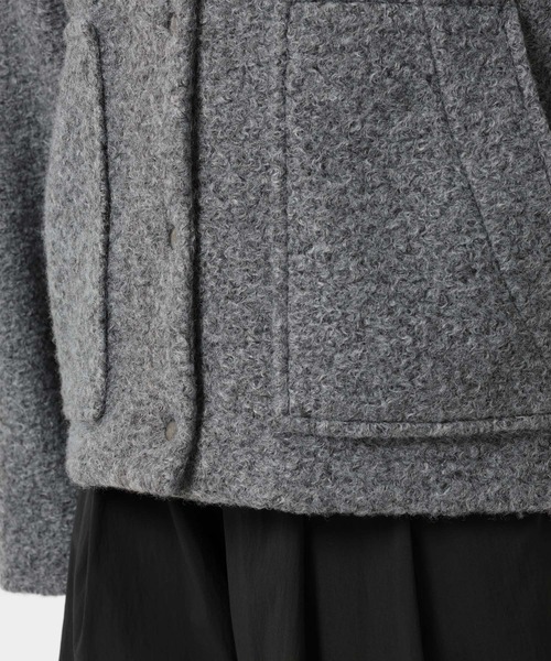 BABYLONE（バビロン）の「ウェイビーニードルブルゾン（ブルゾン・レディース・グレー/オフホワイト・フリー）」の7枚目の写真