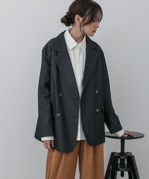 Bab（バブ）の「ダブルカラー袖リボンシャツ（シャツ/ブラウス・レディース・オフホワイト/ブルー/ブラウン・M）」の14枚目の写真