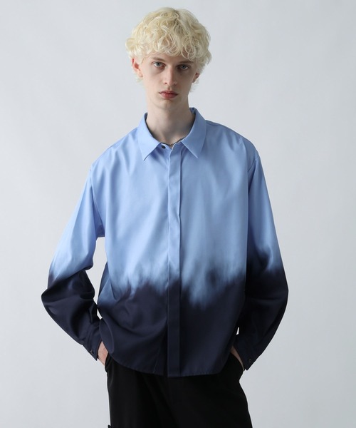 HARE(ハレ)の「グラデーションプリントシャツ(HARE)(シャツ/ブラウス・メンズ・ブラック・FREE)」の6枚目の写真