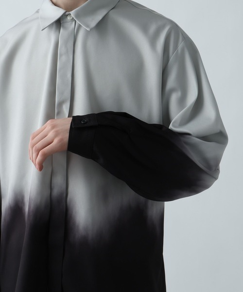 HARE(ハレ)の「グラデーションプリントシャツ(HARE)(シャツ/ブラウス・メンズ・ブラック・FREE)」の12枚目の写真